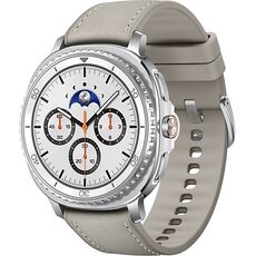 Galaxy Watch8 Classic | 46 мм | White | Hybrid/Taupe | S/M/L, Размер ремешка : S/M/L, Тип ремешка : Hybrid, Размер корпуса : 46 мм, Подключение часов : Bluetooth / Wi-Fi, Цвет ремешка: Taupe, Цвет: White
